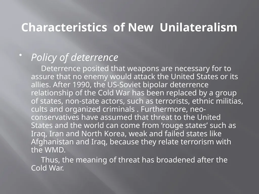 The US Foreign Policy and Unilateralism BY- Rakesh - slide 10 of 16