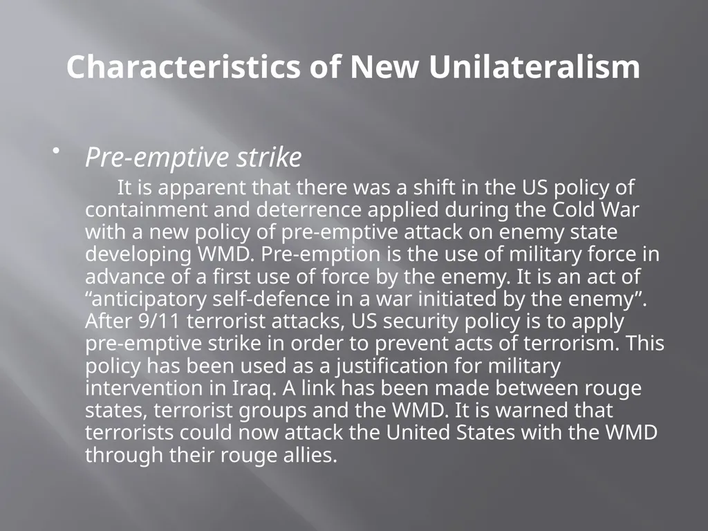 The US Foreign Policy and Unilateralism BY- Rakesh - slide 11 of 16