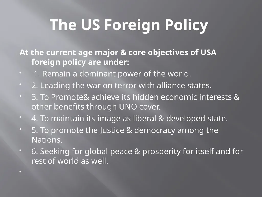The US Foreign Policy and Unilateralism BY- Rakesh - slide 3 of 16