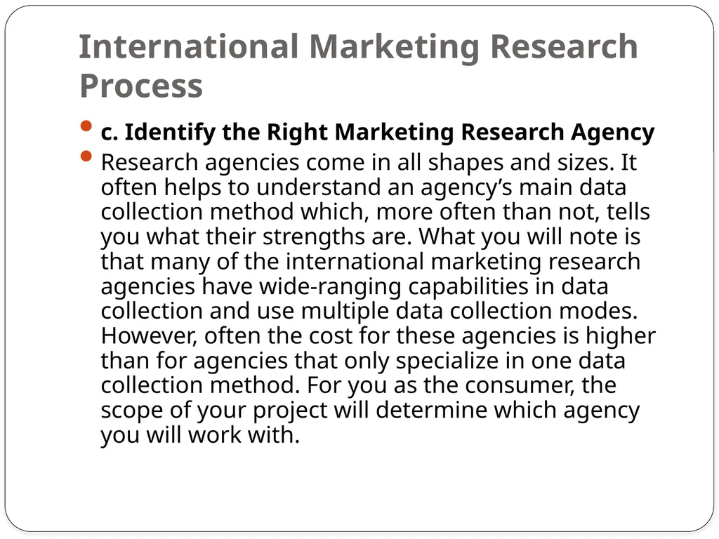 Unit-4 International Marketing Research - slide 3 of 30