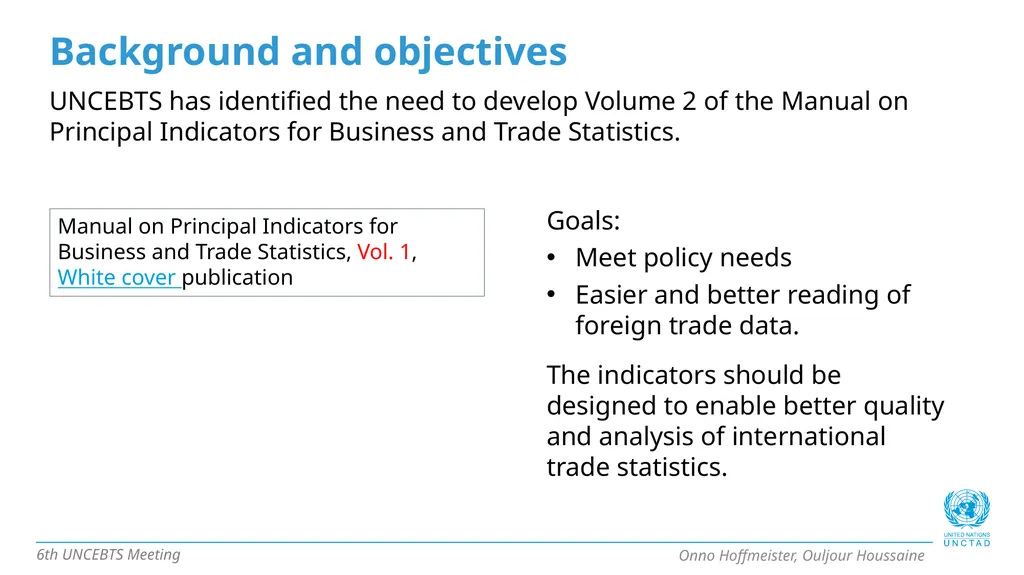 Manual on Principal Indicators for Business and - slide 3 of 13