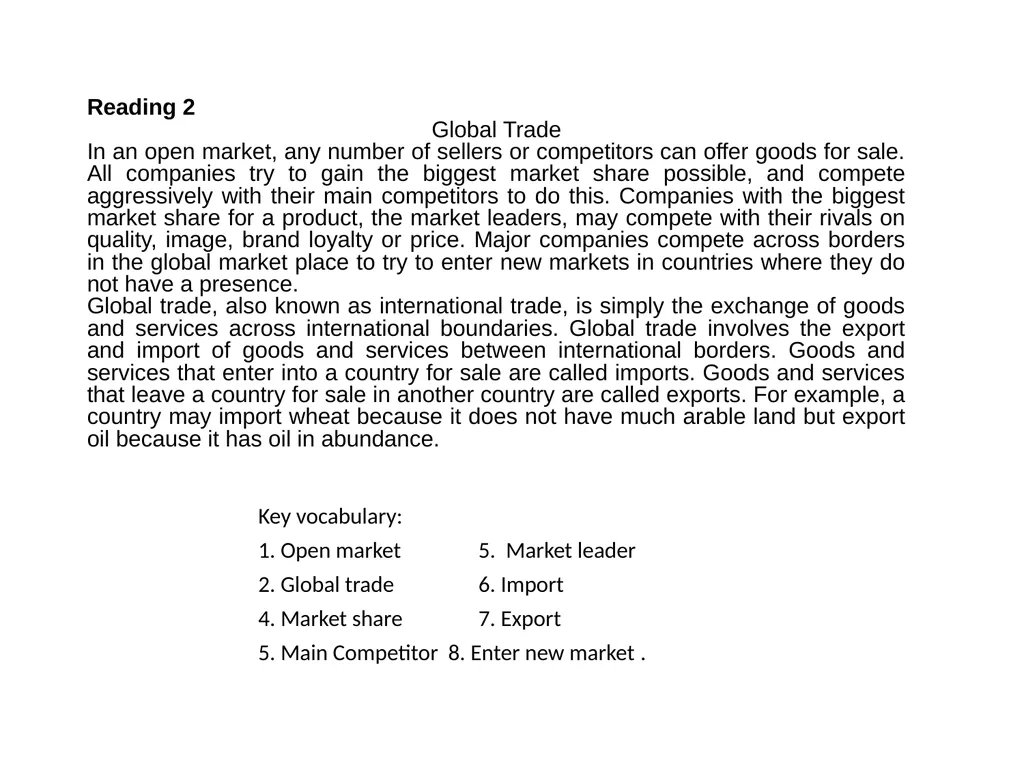 UNIT 2 Global Trade Tusyanah S.Pd., M.Pd. The - slide 7 of 35