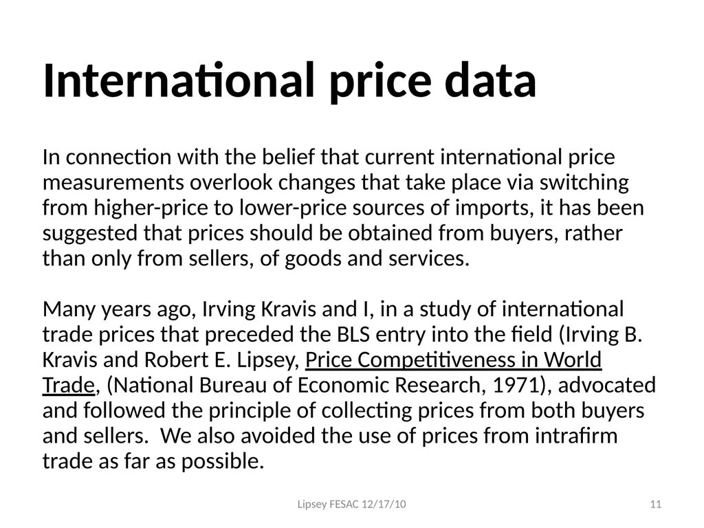Report on the State of Available Data for the - slide 11 of 16