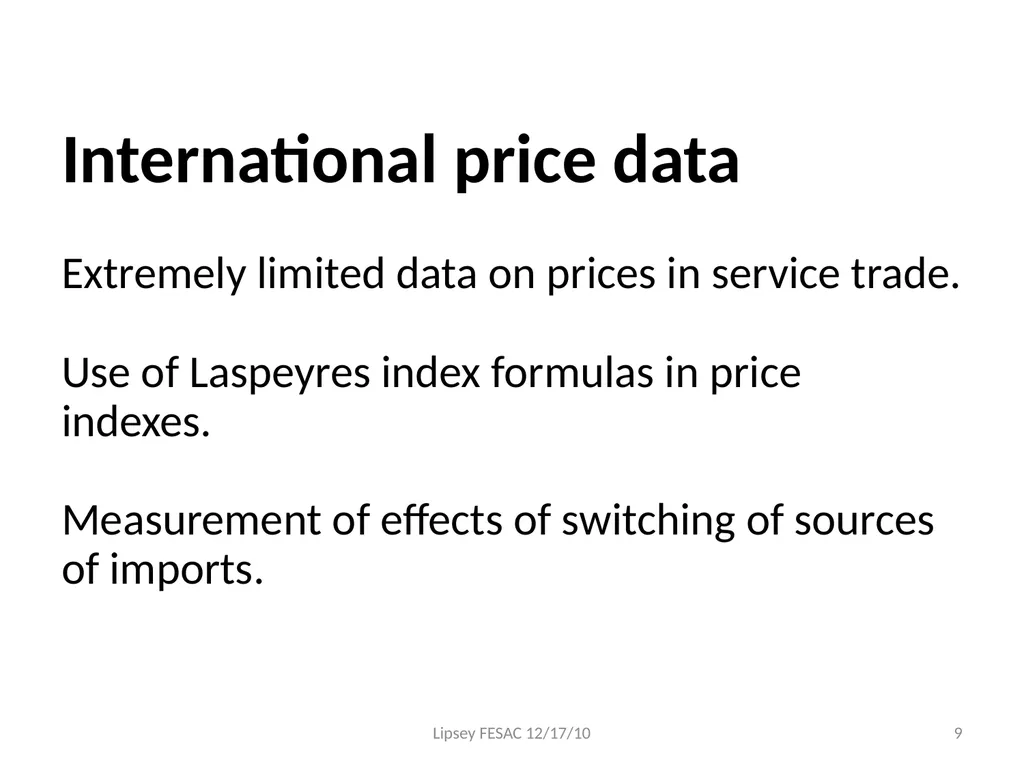 Report on the State of Available Data for the - slide 9 of 16