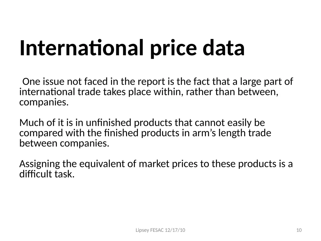 Report on the State of Available Data for the - slide 10 of 16