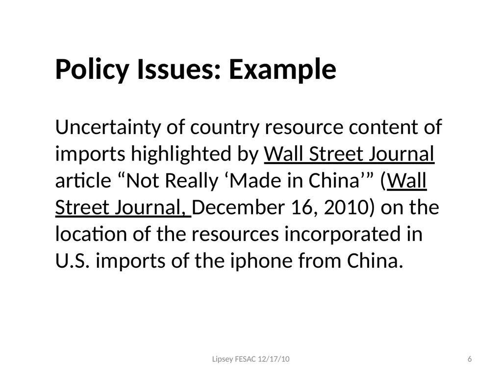 Report on the State of Available Data for the - slide 6 of 16