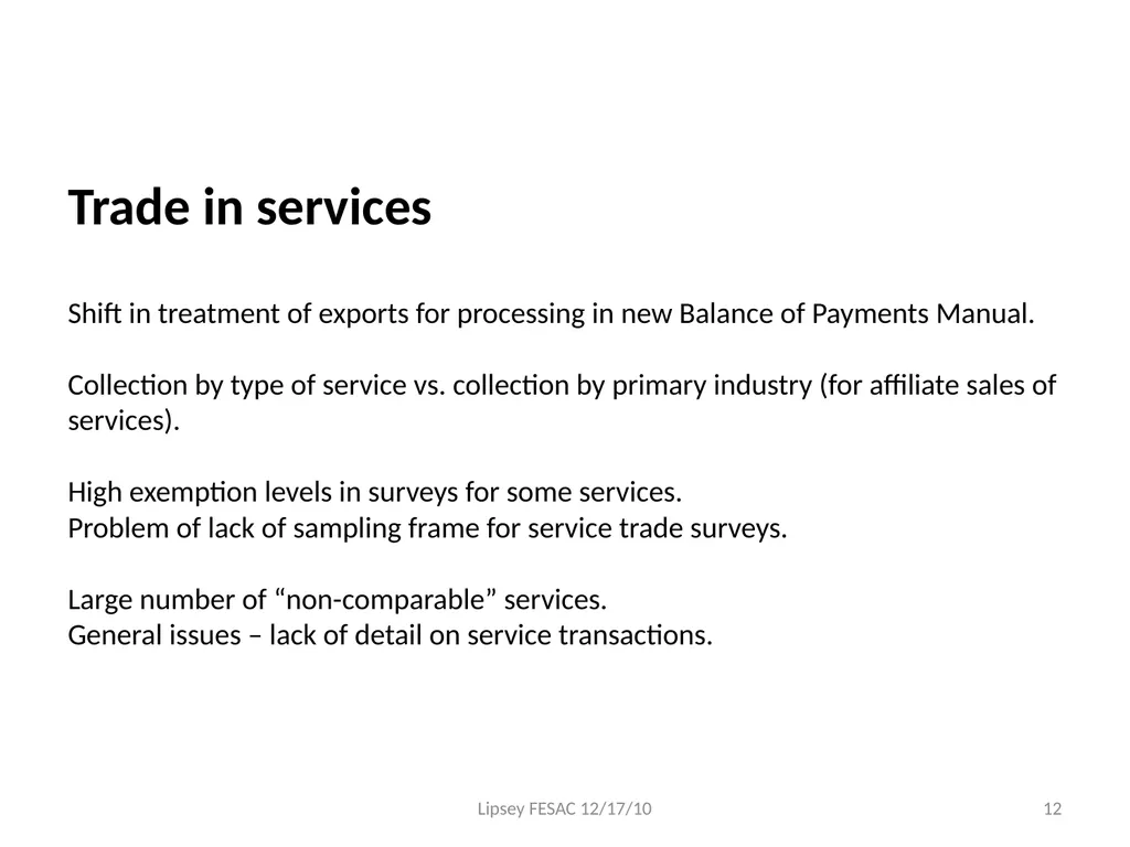 Report on the State of Available Data for the - slide 12 of 16