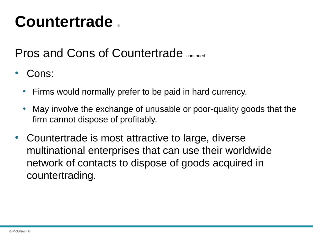 Exporting, Importing and Countertrade Chapter 16 © - slide 44 of 44