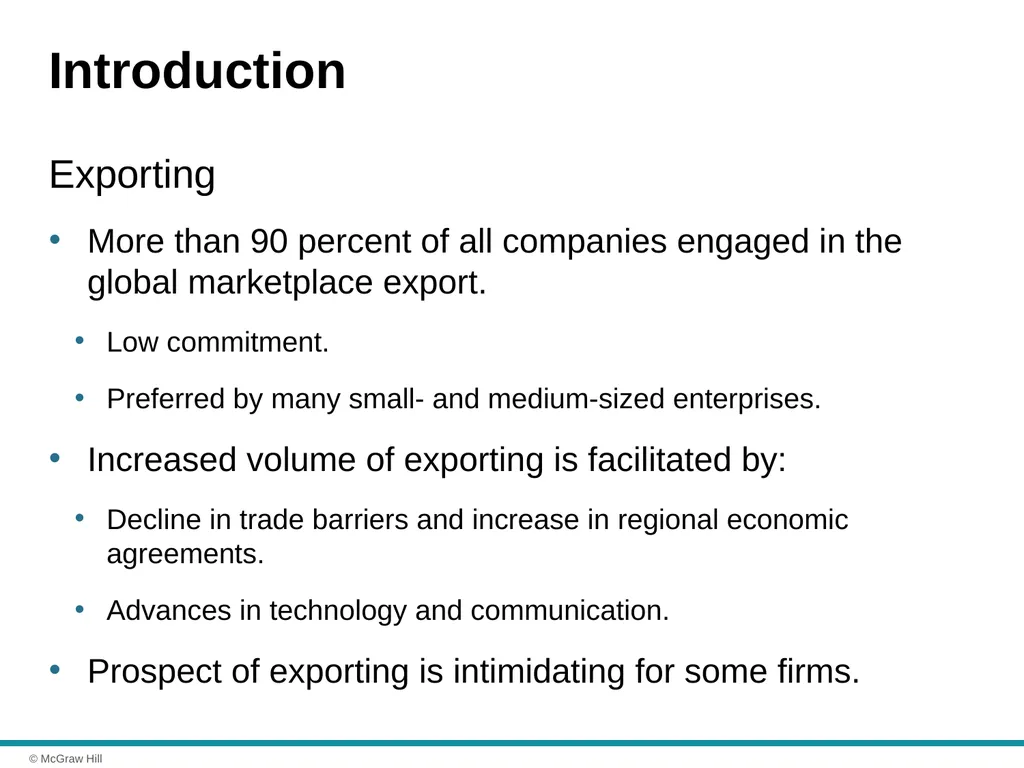 Exporting, Importing and Countertrade Chapter 16 © - slide 3 of 44