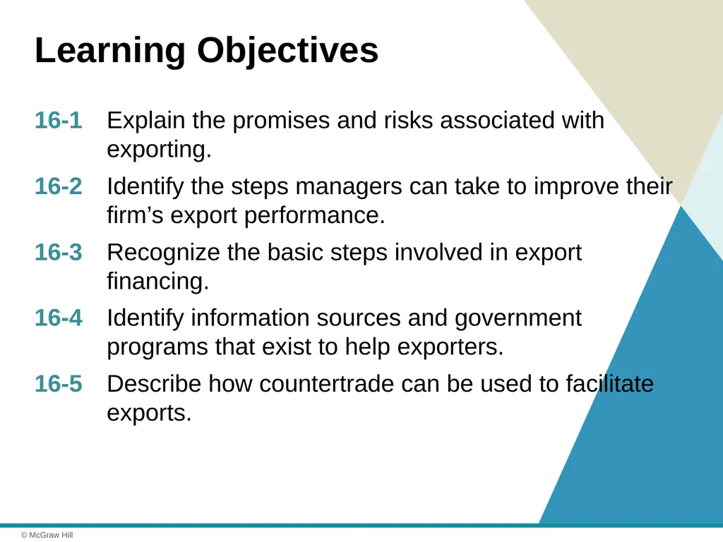 Exporting, Importing and Countertrade Chapter 16 © - slide 2 of 44