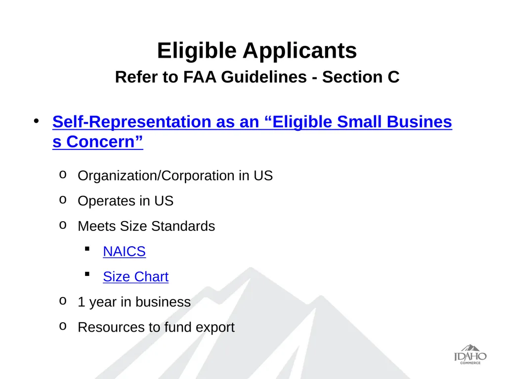 Program Overview State Trade Expansion Program - slide 5 of 17
