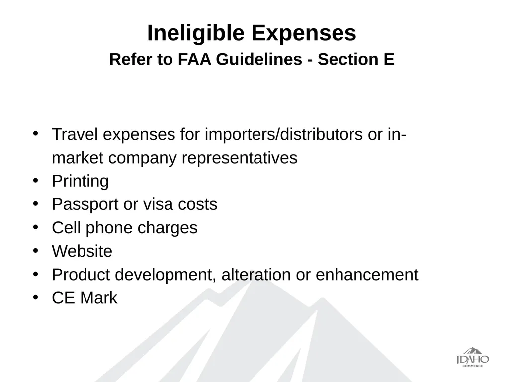 Program Overview State Trade Expansion Program - slide 9 of 17