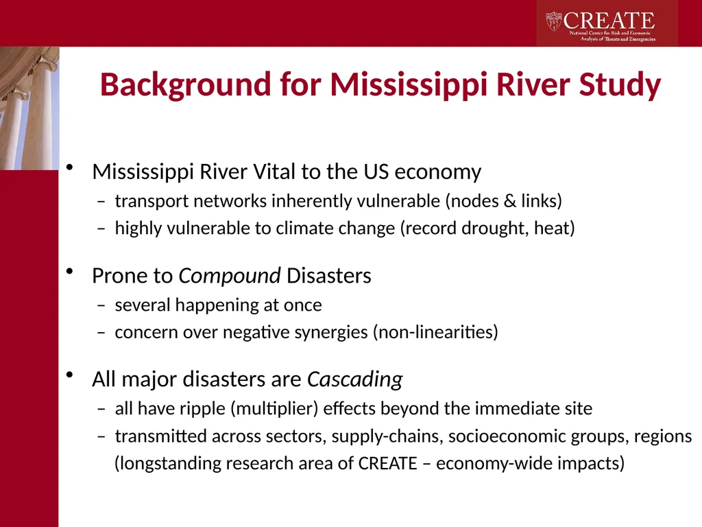Research on Climate Change at CREATE Adam Rose - slide 3 of 17