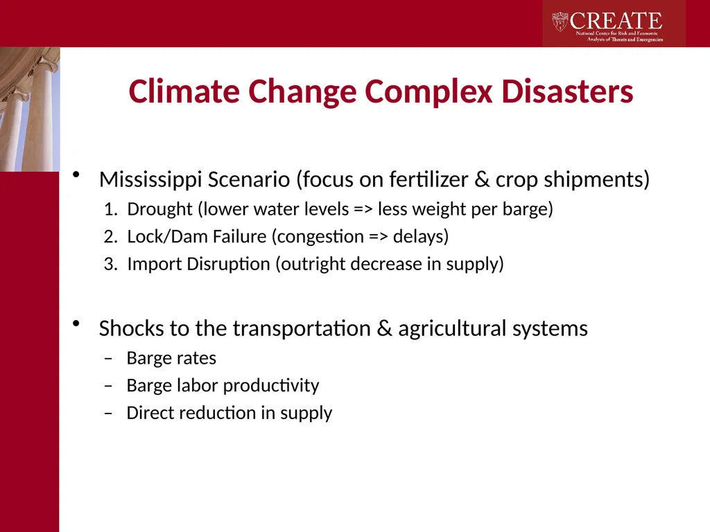 Research on Climate Change at CREATE Adam Rose - slide 4 of 17