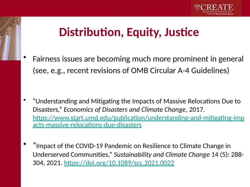 Research on Climate Change at CREATE Adam Rose - slide 13 of 17