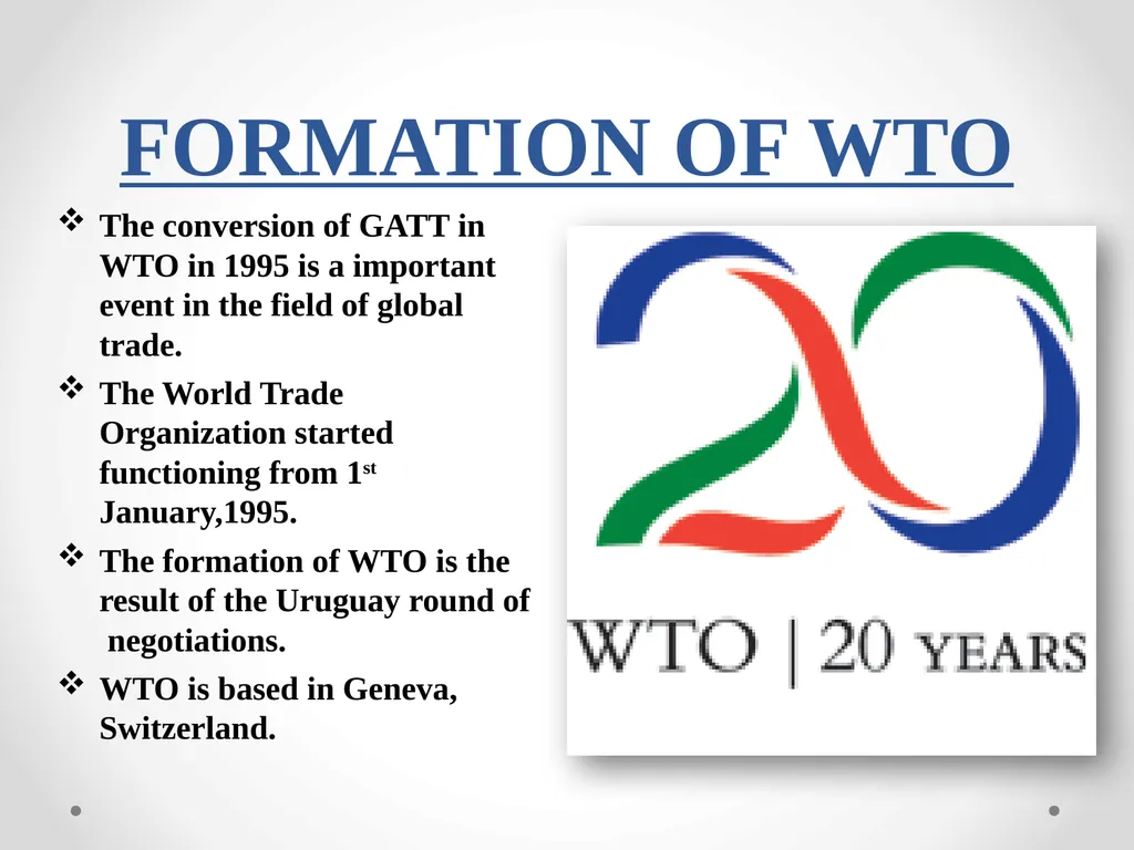 World Trade Organization Presented By :- Ancy - slide 5 of 16