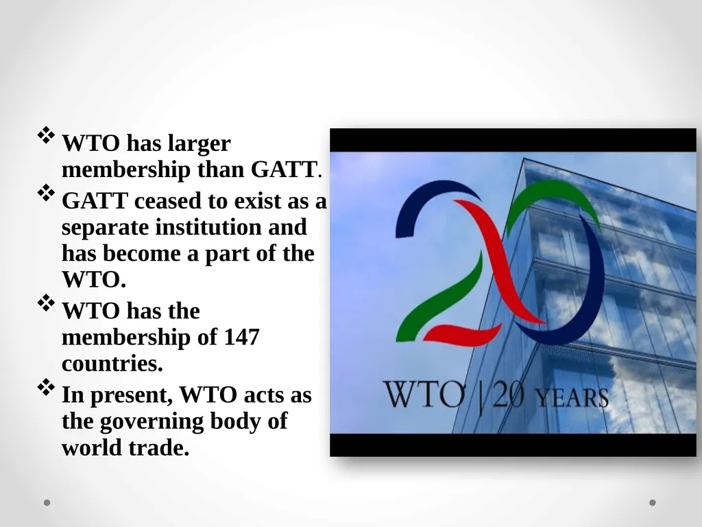 World Trade Organization Presented By :- Ancy - slide 6 of 16