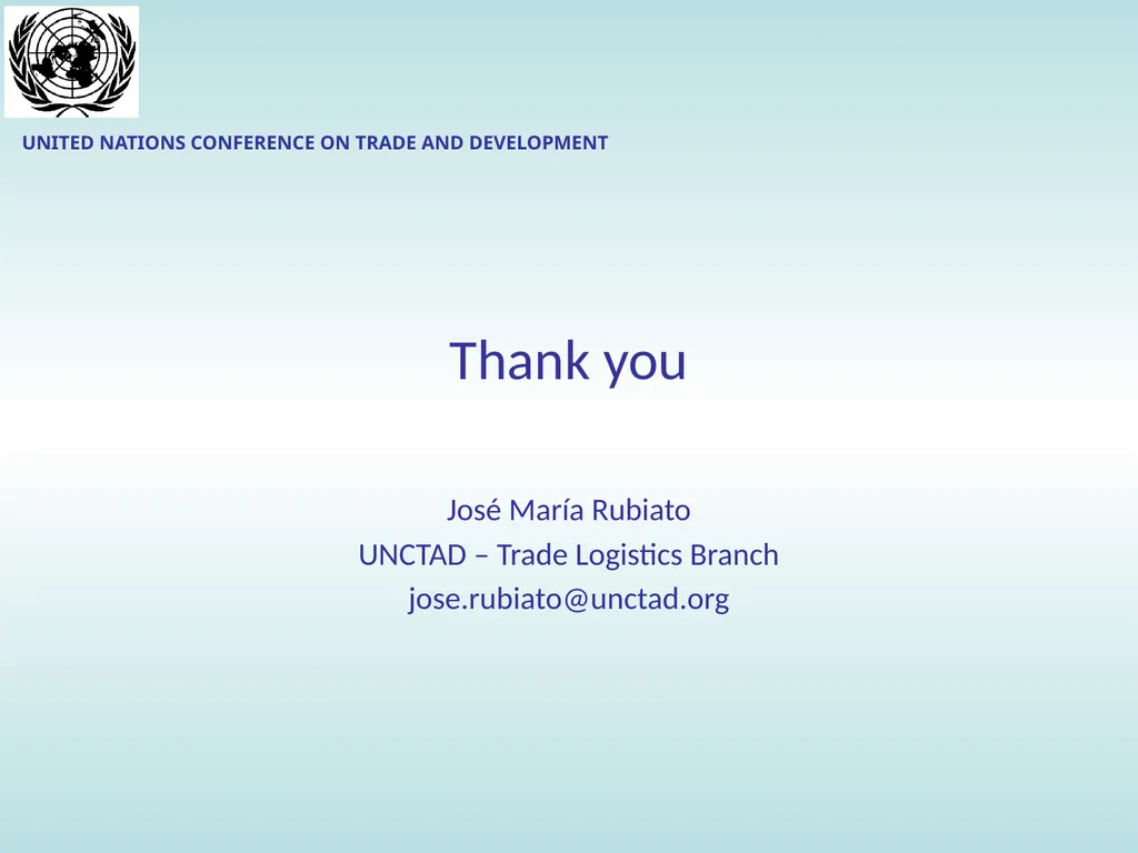 11:15 – 12:30 Trade facilitation: basic concepts, - slide 67 of 67