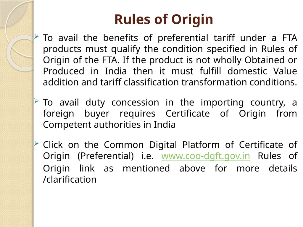 One Stop Portal for Exporters An Initiative of - slide 11 of 23