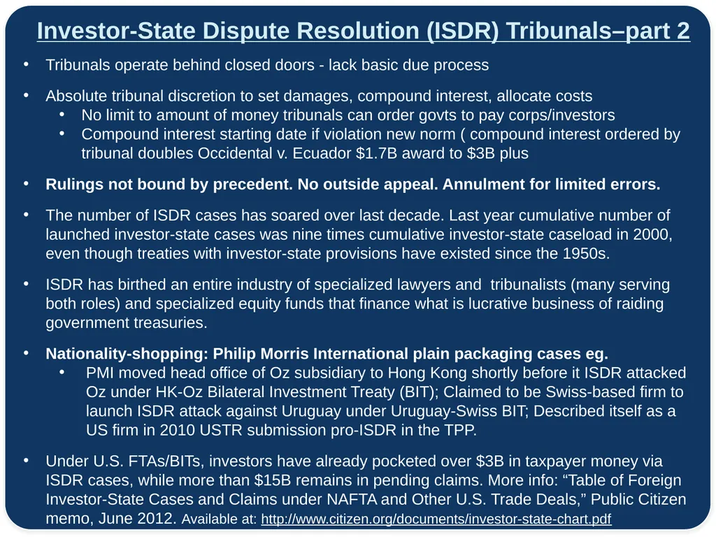 Consumer Perspective on TAFTA Agenda Lori Wallach - slide 10 of 17
