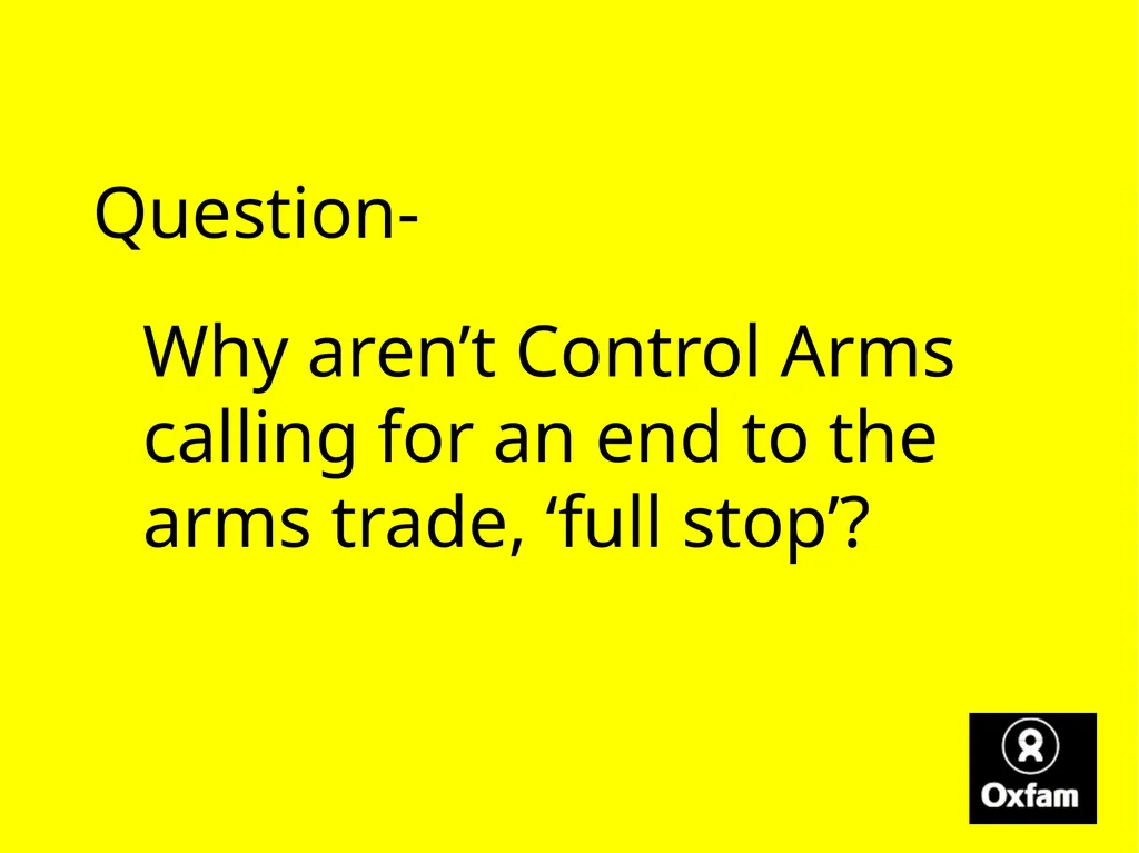 What is the arms trade, and why is it a - slide 18 of 25