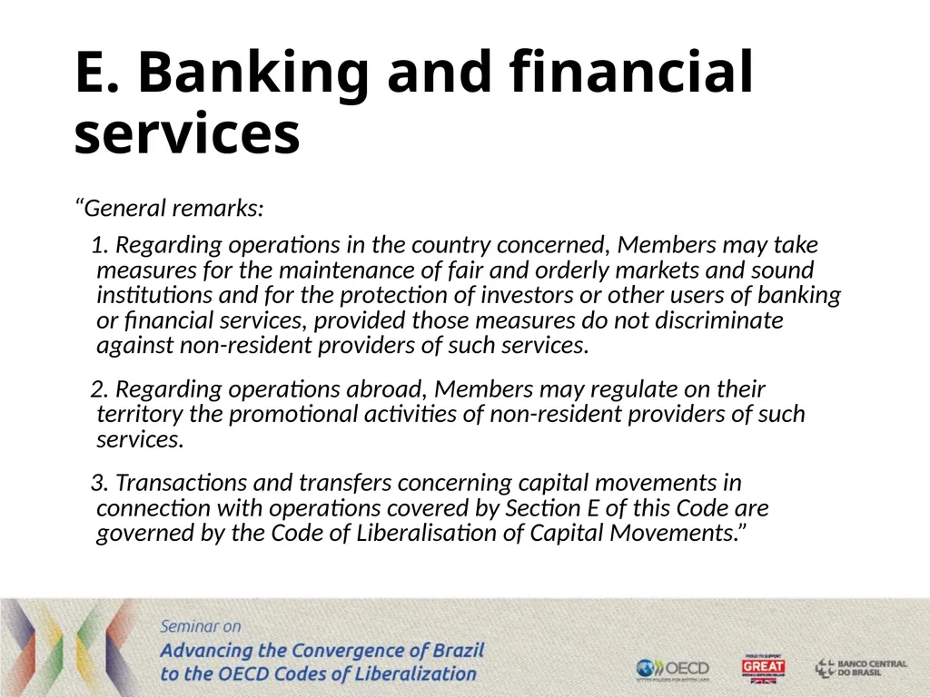 The Code of Liberalisation of Current Invisible - slide 19 of 29