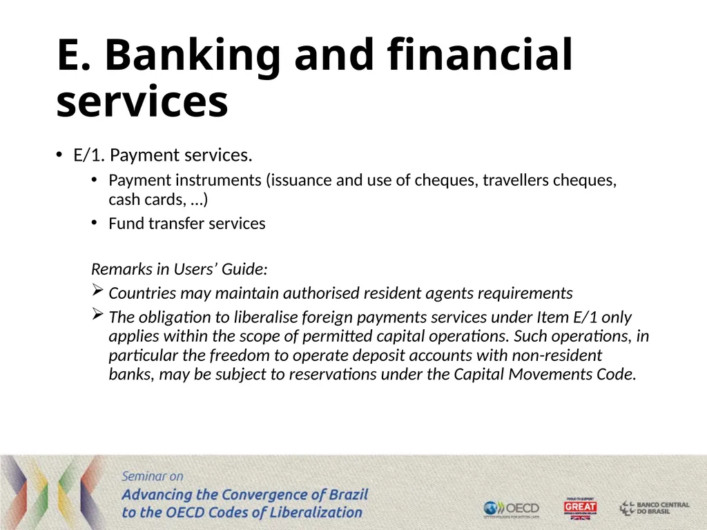 The Code of Liberalisation of Current Invisible - slide 20 of 29
