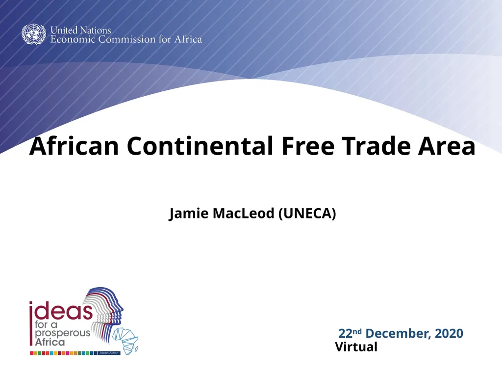 22nd December, 2020 Virtual Jamie MacLeod (UNECA) - slide 1 of 24
