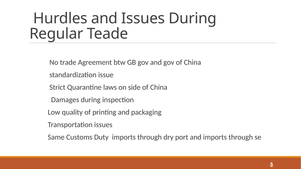 Strategy to Promote and Facilitate Trade Through - slide 6 of 10