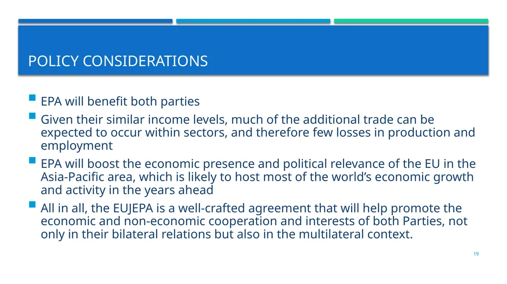INTRODUCTION TO THE eu-japan economic partnership - slide 19 of 19