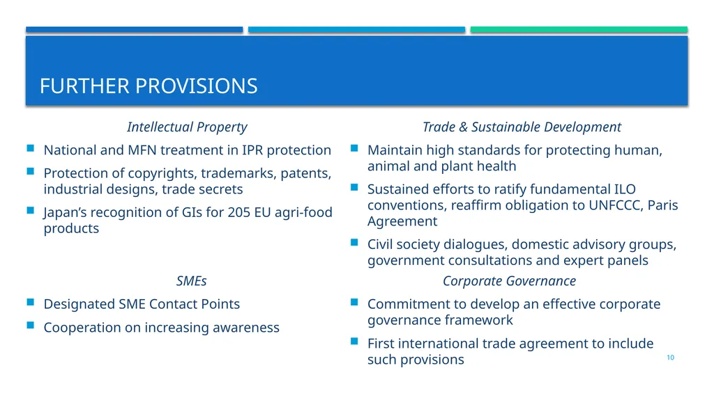 INTRODUCTION TO THE eu-japan economic partnership - slide 10 of 19