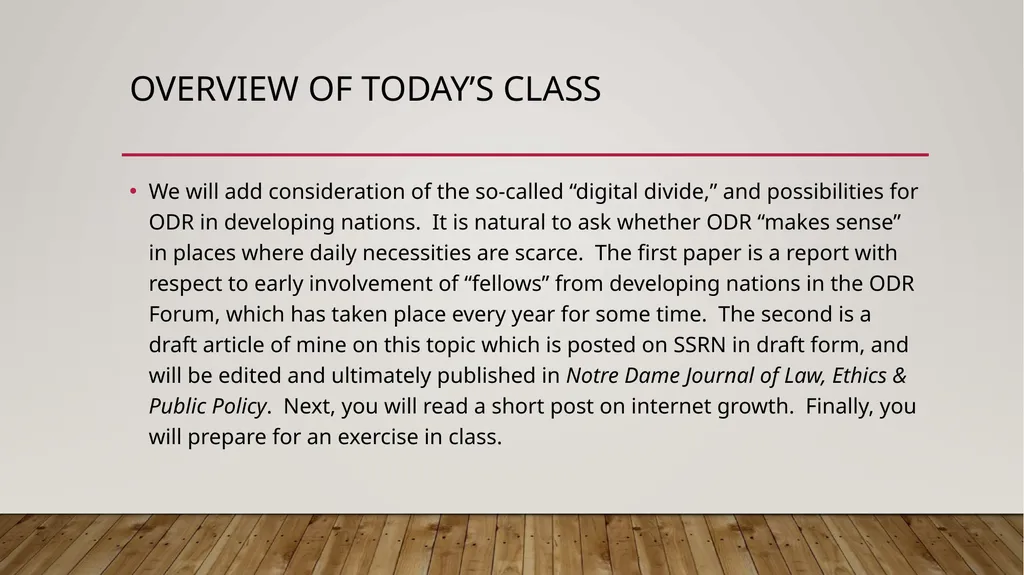 ODR in Developing Nations? This work by Amy J. - slide 4 of 26