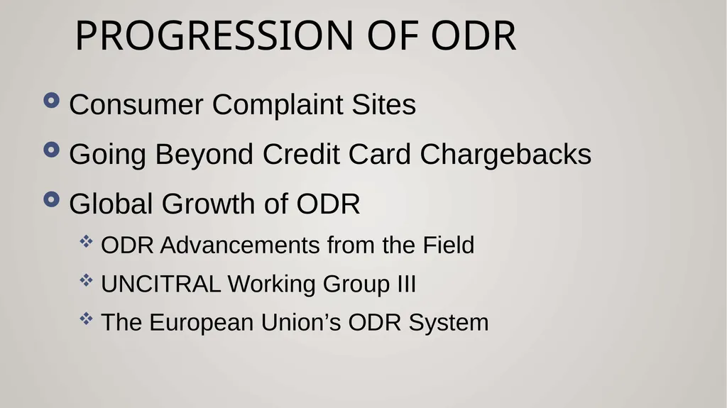 ODR in Developing Nations? This work by Amy J. - slide 15 of 26
