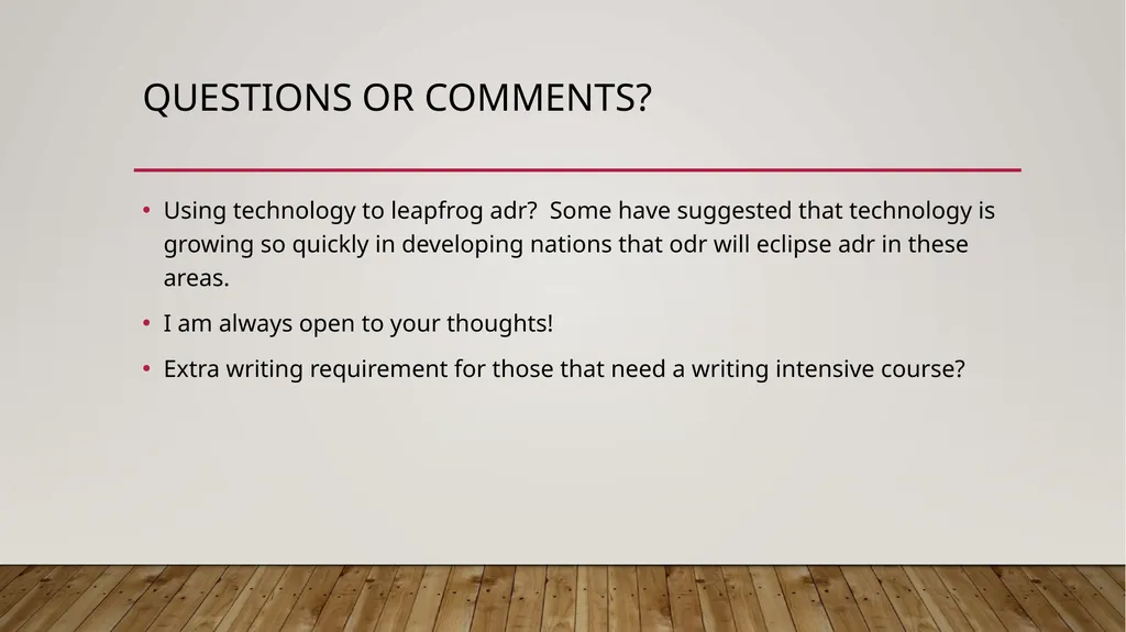 ODR in Developing Nations? This work by Amy J. - slide 2 of 26