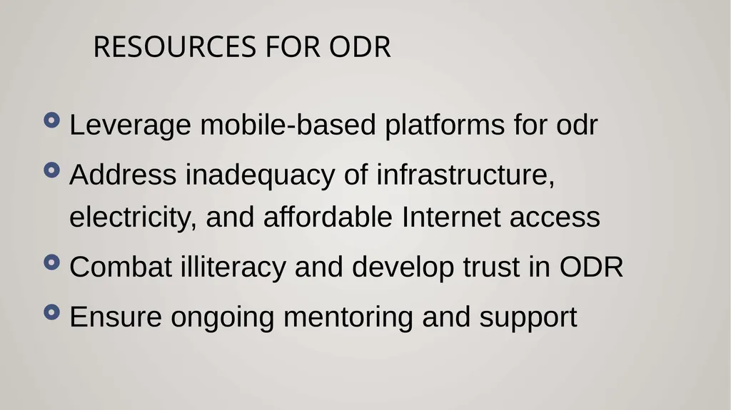 ODR in Developing Nations? This work by Amy J. - slide 13 of 26
