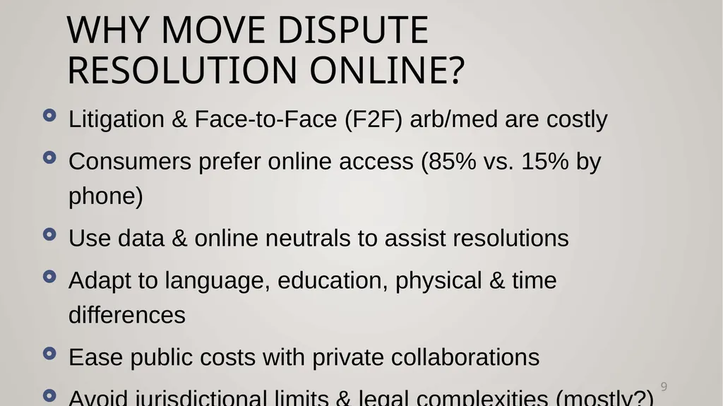 ODR in Developing Nations? This work by Amy J. - slide 9 of 26