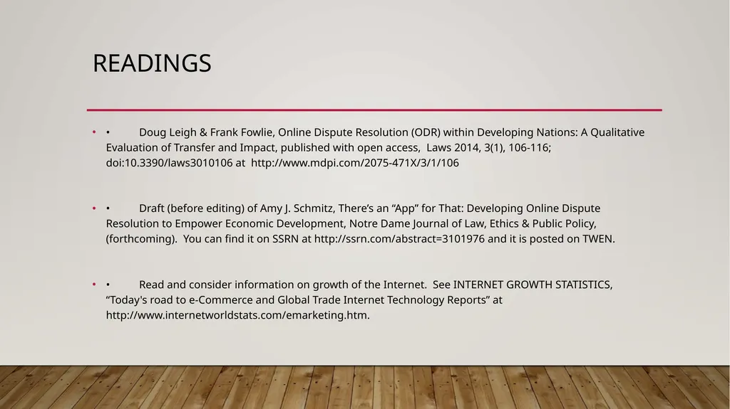 ODR in Developing Nations? This work by Amy J. - slide 5 of 26