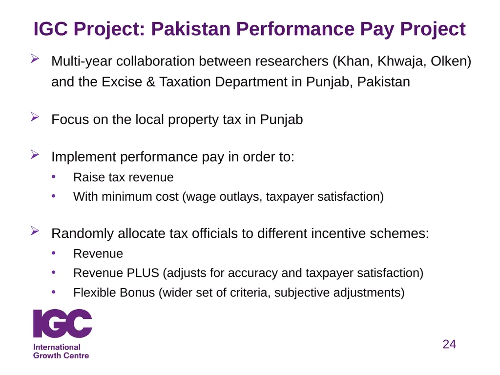 Taxation & Development Henrik Kleven Professor, - slide 24 of 27