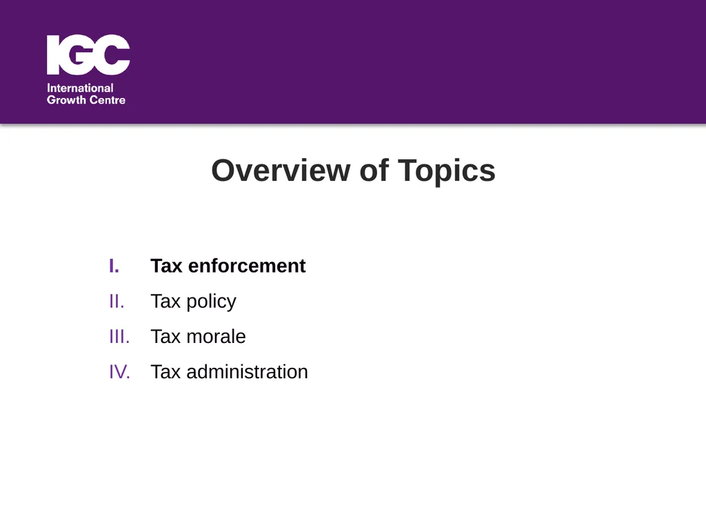 Taxation & Development Henrik Kleven Professor, - slide 6 of 27