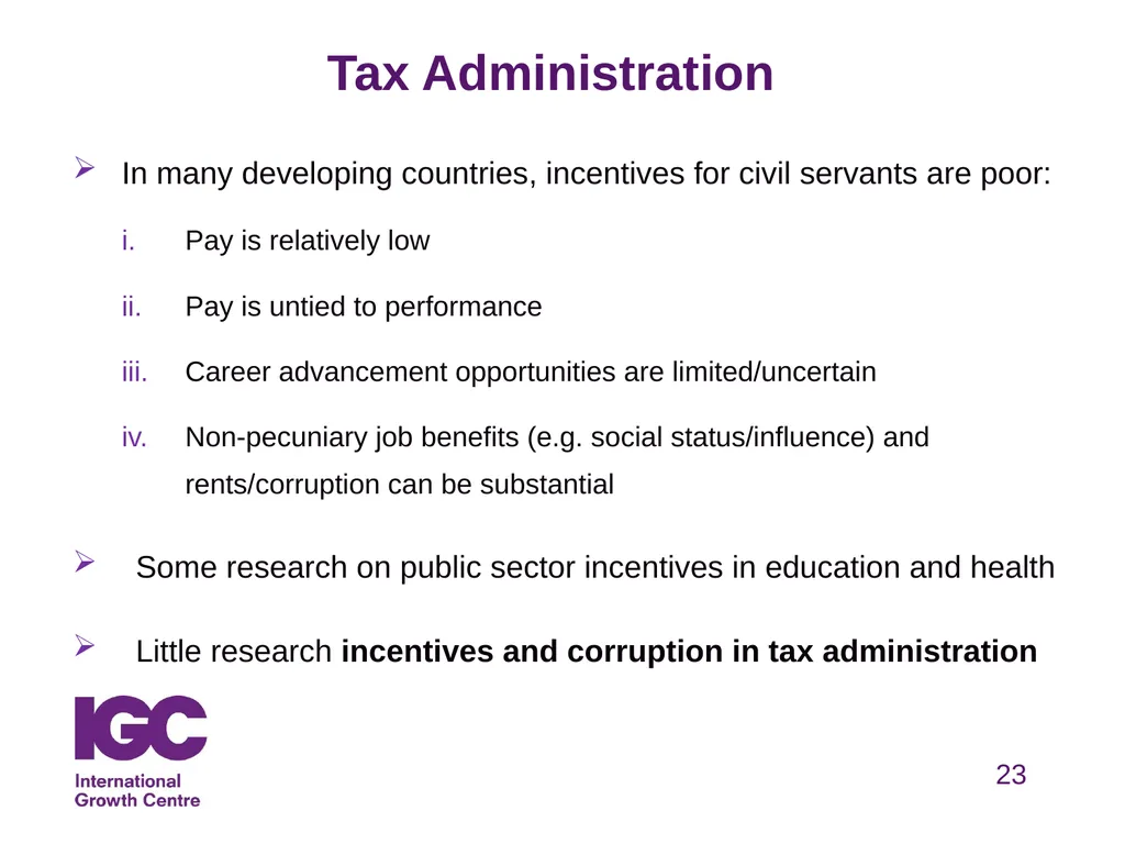 Taxation & Development Henrik Kleven Professor, - slide 23 of 27