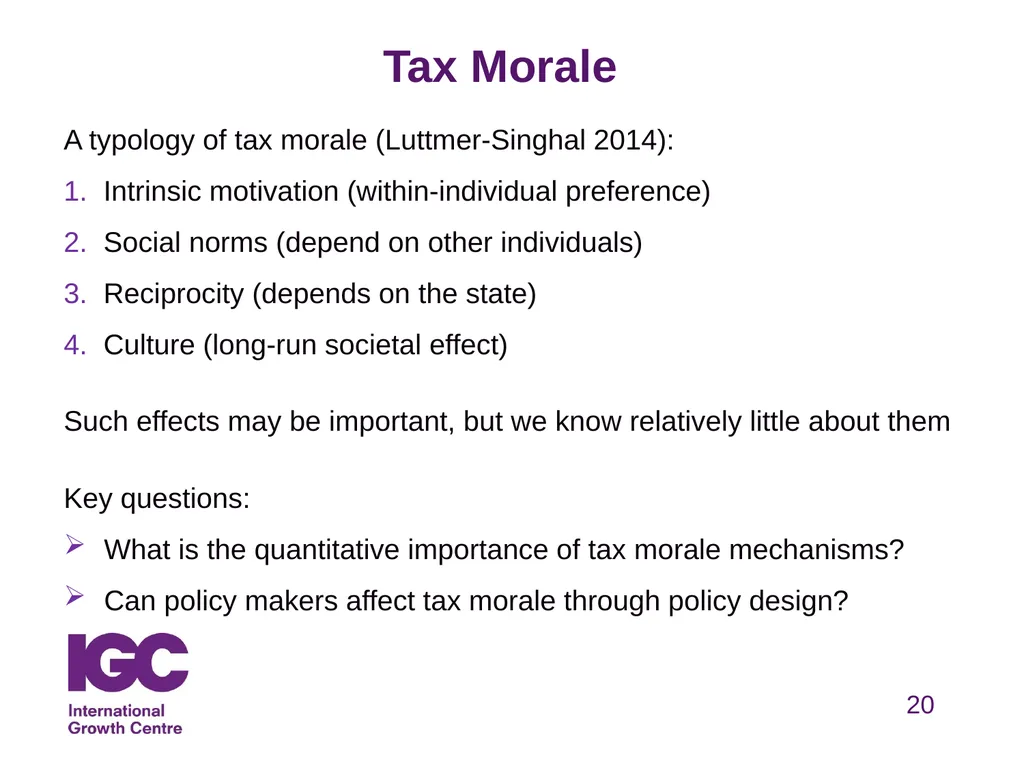Taxation & Development Henrik Kleven Professor, - slide 20 of 27