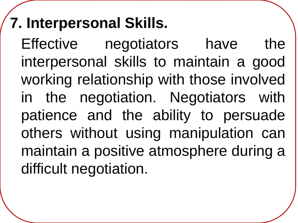 CRITICAL NEGOTIATION SKILLS FOR UNIVERSITY - slide 18 of 23