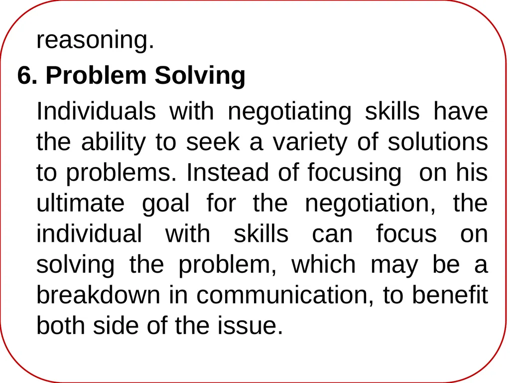 CRITICAL NEGOTIATION SKILLS FOR UNIVERSITY - slide 17 of 23