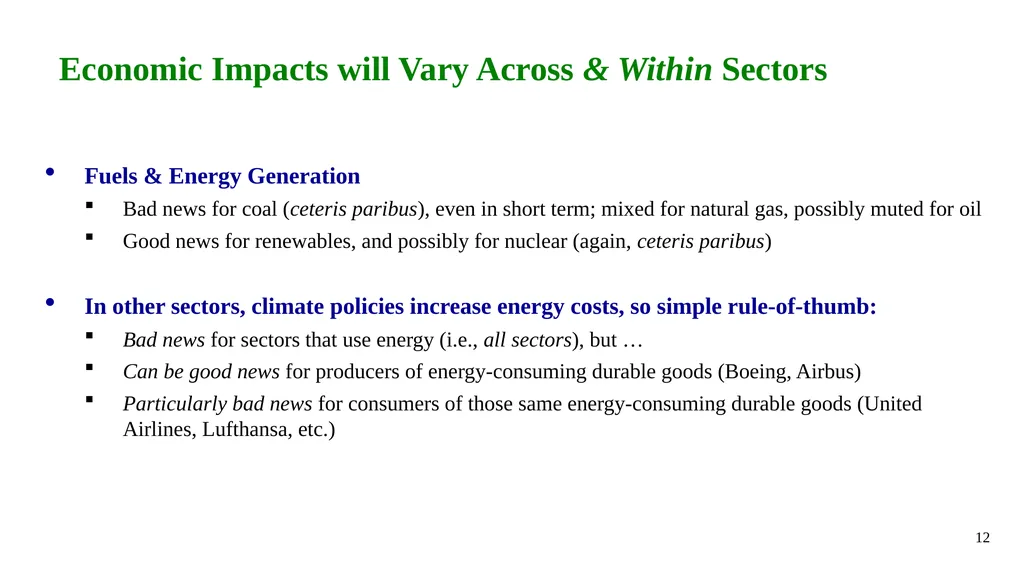 What Can an Economist Possibly Have to Say about - slide 12 of 25
