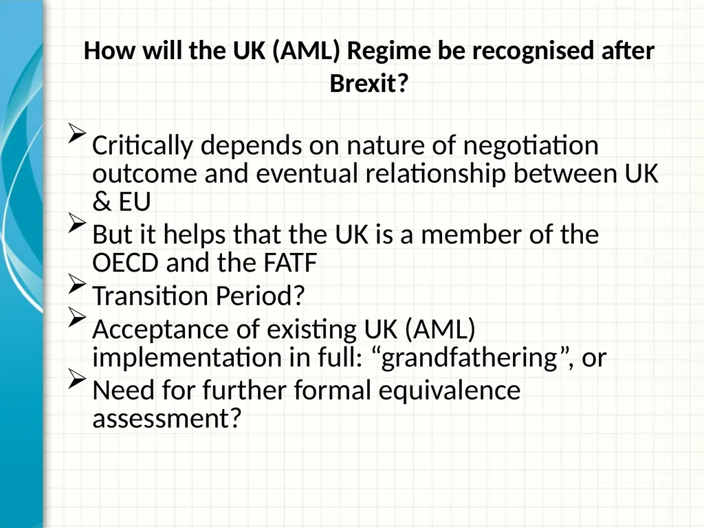 PRESENTATION TO ECLA SEMINAR ON 4AMLD Alex - slide 16 of 20