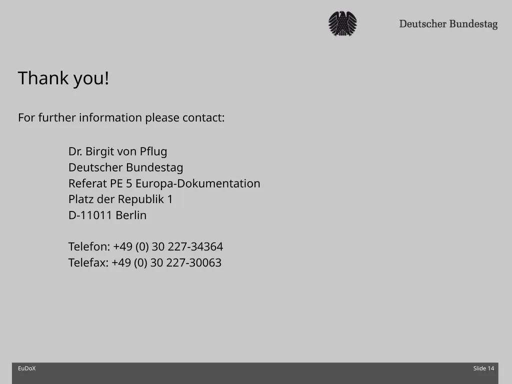 IPEX Correspondents‘ Meeting 5-6 November 2015, - slide 14 of 14