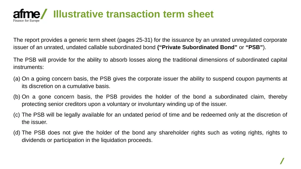 Recapitalisation instruments for smaller EU - slide 10 of 12