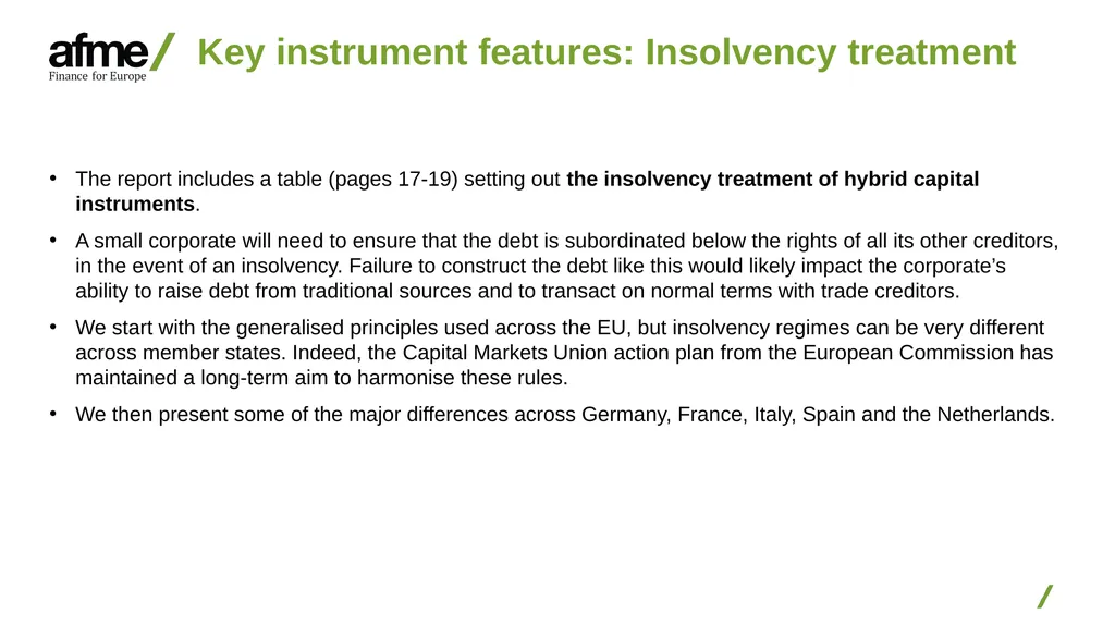 Recapitalisation instruments for smaller EU - slide 8 of 12