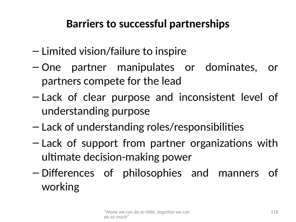 Networking and partnership formation for AECD - slide 118 of 120