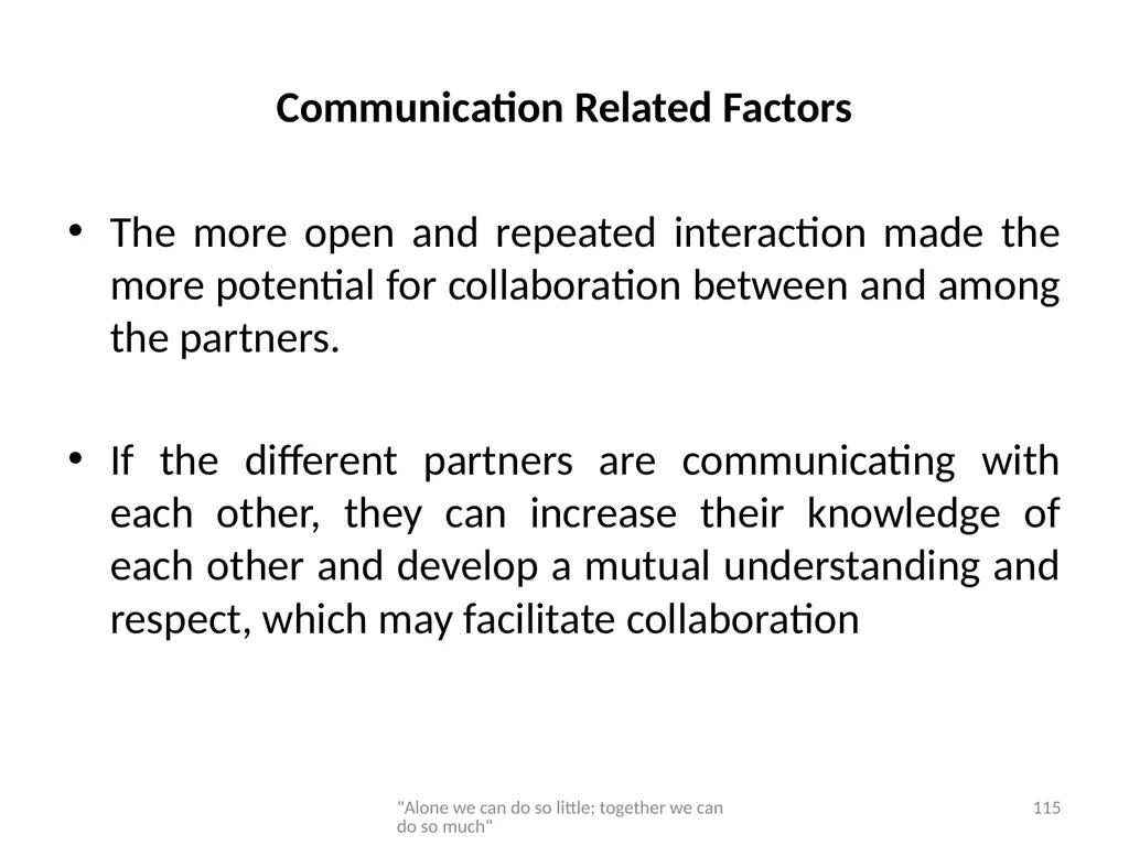 Networking and partnership formation for AECD - slide 115 of 120